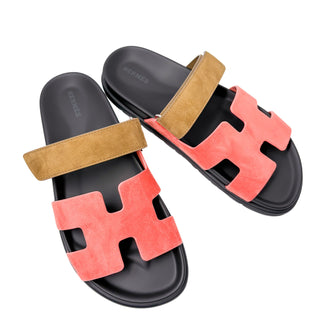 Hermès Chypre Sandals Rouge Tomette Terre Ambrée