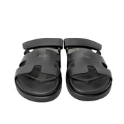 Hermès Chypre Sandals in black leather