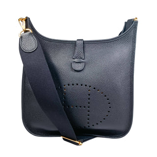 Hermes Evelyne 29 bag black with gold-tone hardware