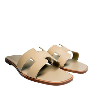 Hermes Oran Sandals Beige Lin where to purchase in South Africa