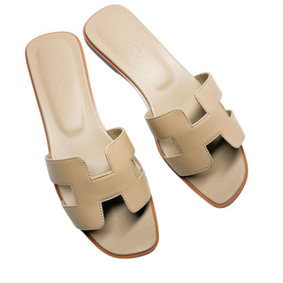 Hermes Oran Sandals Beige Lin where to purchase in South Africa