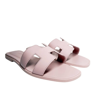 Hermes Oran Sandals Rose Cancan