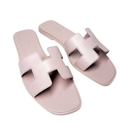 Hermes Oran Sandals Rose Cancan