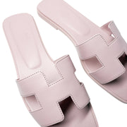 Hermes Oran Sandals Rose Cancan