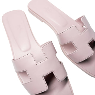Hermes Oran Sandals Rose Cancan