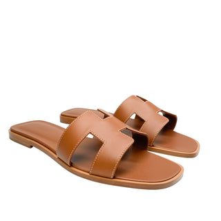 Hermes Oran Sandals gold