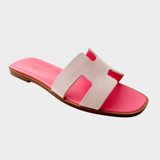 Hermes Oran sandals rose porcelaine limited edition