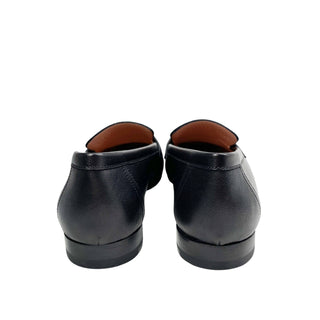 Hermes Paris loafers black with palladium hardware