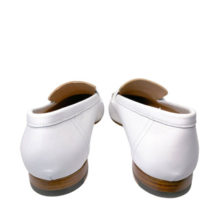 Hermes Royal Loafers in white and beige with palladium hardware