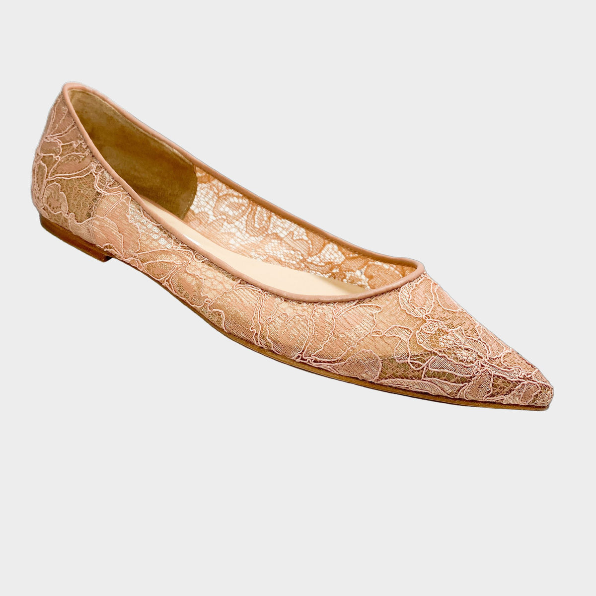 Jimmy Choo flats with lace detail