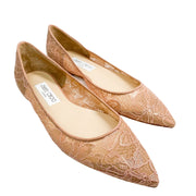 Jimmy Choo flats with lace detail
