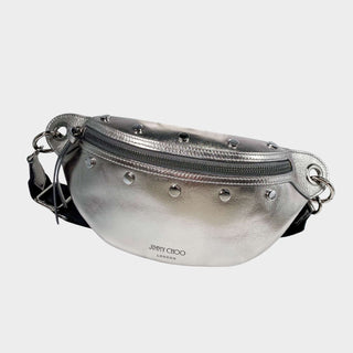 Jimmy-Choo-Bag-Bum-Bag-Silver-Leather-Glamorizta