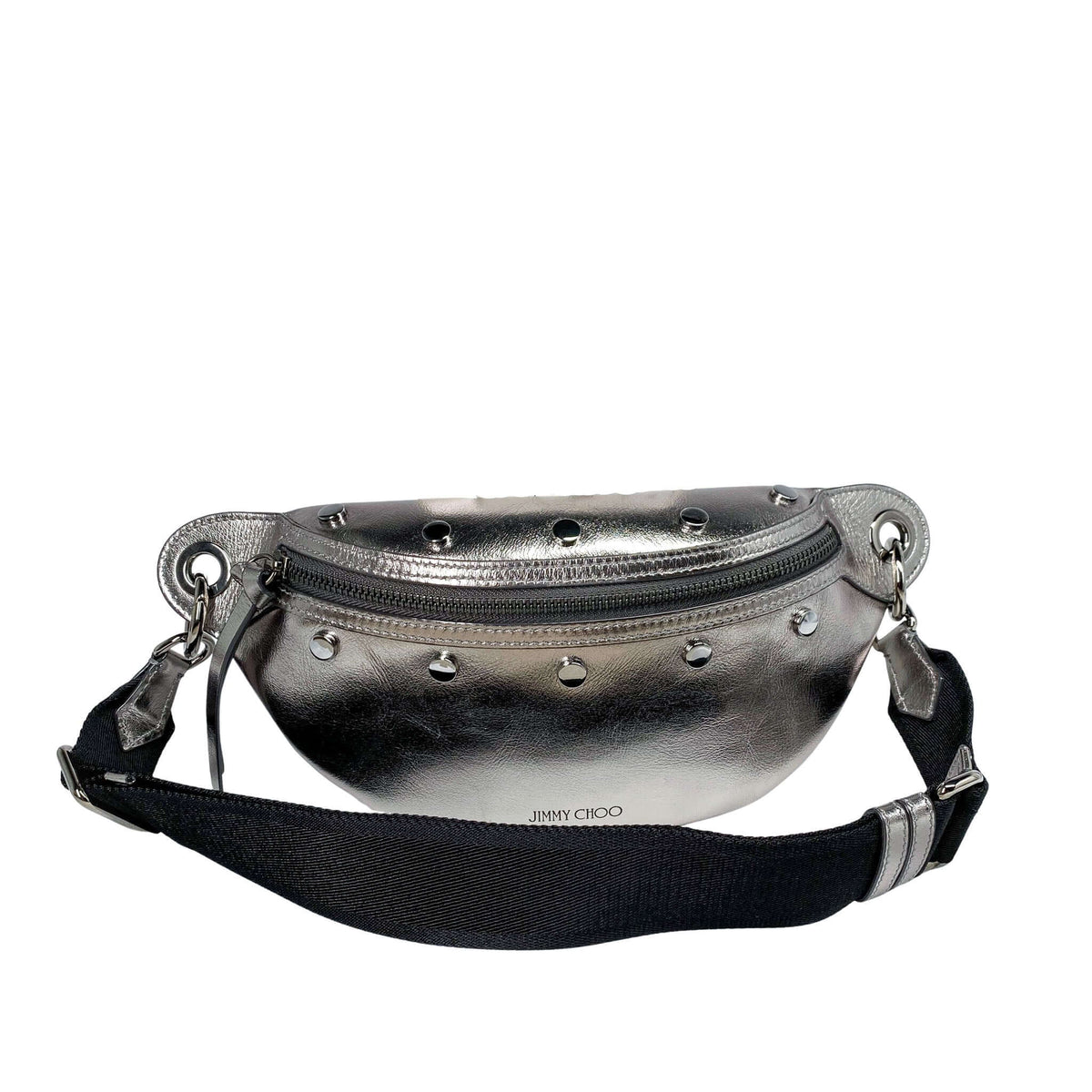 Jimmy-Choo-Bag-Bum-Bag-Silver-Leather-Glamorizta