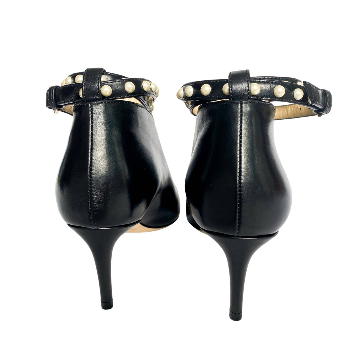 Jimmy Choo Lark black heels with pearls