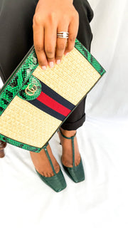 Jimmy Choo Lexica high heel green croc embossed