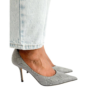 Jimmy Choo Love 85 Prince of stars glitter silver pointed high heel