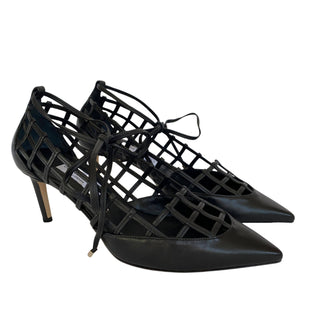 Jimmy Choo Soraya 65 mid heels in black leather with ankle strap