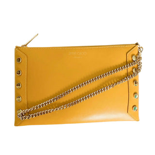 Jimmy Choo clutch yellow leather