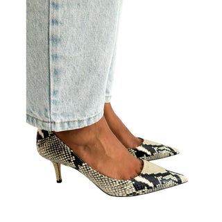 Jimmy Choo snake print kitten heels