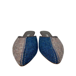 Manolo-Blahnik-Ajita-felt-mules-gray-blue-kitten-heel