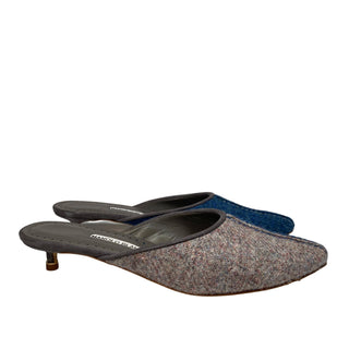 Manolo-Blahnik-Ajita-felt-mules-gray-blue-kitten-heel
