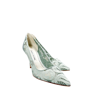 Manolo-Blahnik-BB-Lace-high-heel-shoes-turquoise-Glamorizta