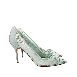 Manolo-Blahnik-BB-Lace-high-heel-shoes-turquoise-Glamorizta