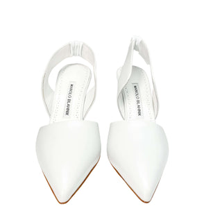 Manolo-Blahnik-Bridal-high-heels-white-leather-Glamorizta