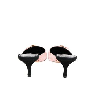 Manolo Blahnik kitten heel mules suede