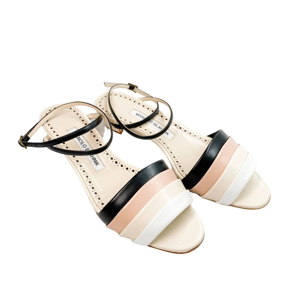 Manolo Blahnik sandals low block heel