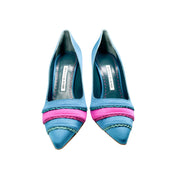 Manolo-Blahnik-high-heels-satin-turquoise-Glamorizta