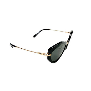 Miu Miu sunglasses black with gold arms