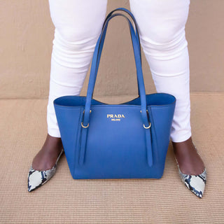 Prada-Blue-Tote-Bag-Leather-Glamorizta