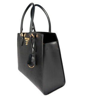 Prada Saffiano top-handle bag in black