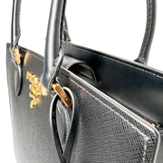 Prada Saffiano top-handle bag in black
