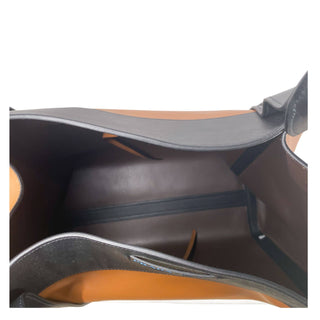 Prada tote bag brown and black leather