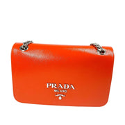 Prada Saffiano bag crossbody orange with chain strap