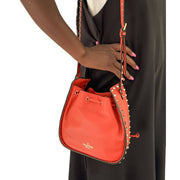Valentino Bucket bag in orange with rockstuds