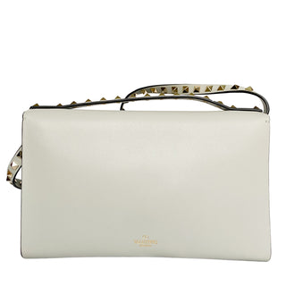 Valentino clutch with top handle and rockstuds