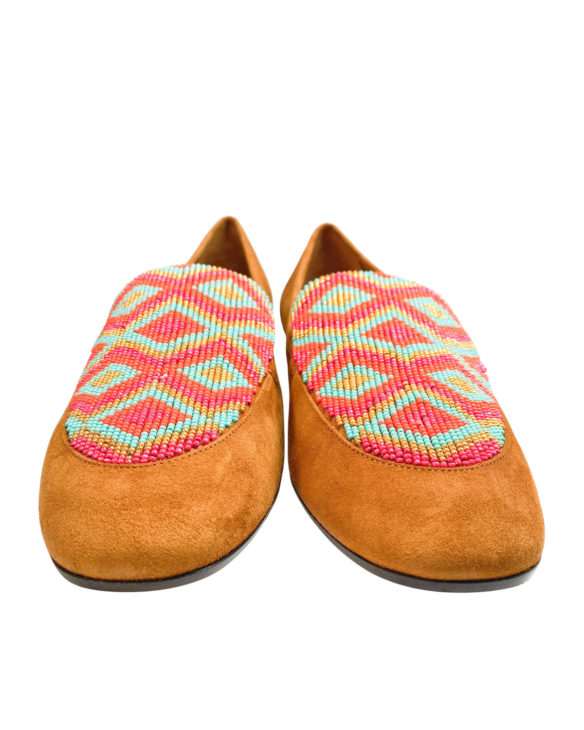 Front view of Aquazzura Masal loafers with sleek silhouette