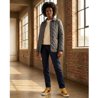 Burberry Dalry quilted black jacket styled with casual outfit