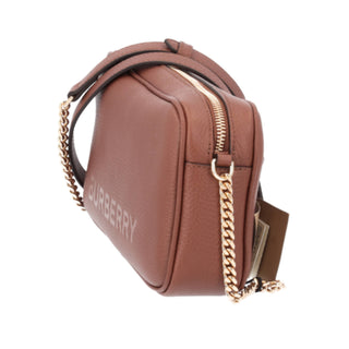 Burberry logo camera bag brown leather crossbody luxury handbag available in South Africa
