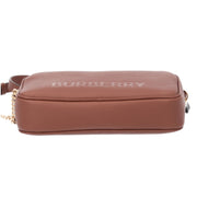 Burberry brown leather logo camera bag luxury crossbody handbag for women