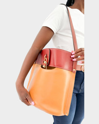 Chloé Aby Day bucket bag in autumnal brown luxury designer handbag South Africa