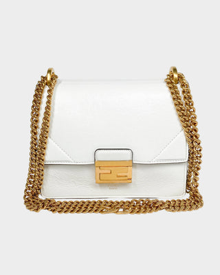 Fendi Kan U shoulder bag in white front view luxury designer handbag South Africa