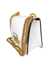 Side view of Fendi Kan U shoulder bag in white with clean design