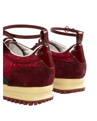 Gucci Re-Motion burgundy trainers made in Italy