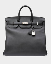 Hermès Haut à Courroies HAC 40 in black Togo leather with palladium hardware – luxury designer bag in South Africa at Glamorizta