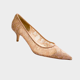 Jimmy Choo Aza 30 kitten heels in powder pink lace designer shoes South Africa