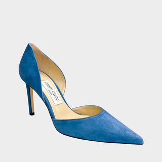 Front angle of Jimmy Choo Darylin 85 Heels highlighting pointed toe and refined design.